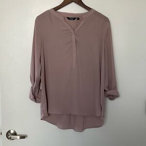 Simply Vera Vera Wang Blush / Mauve Women’s Blouse  - Size Medium / M